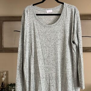 Pink Lily Heathered Gray Long Sleeve Top